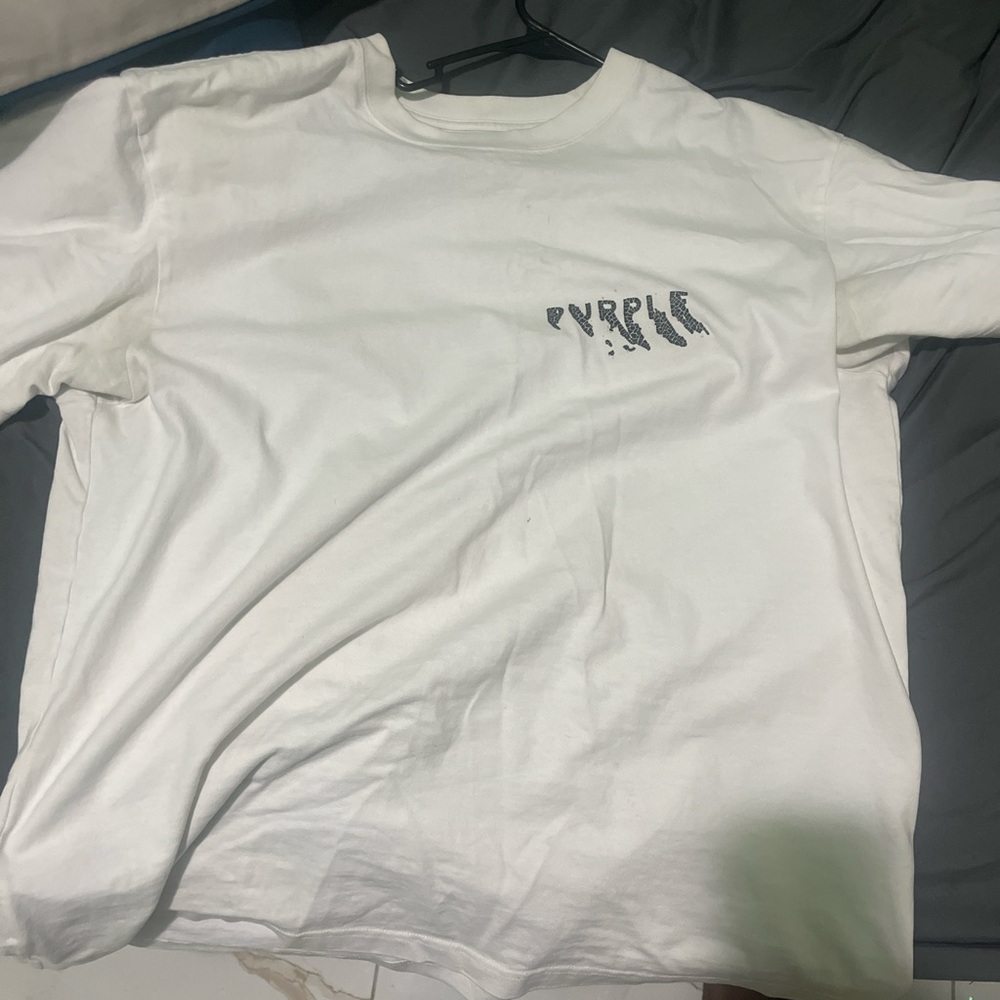 Purple Graphic White Men's Tee